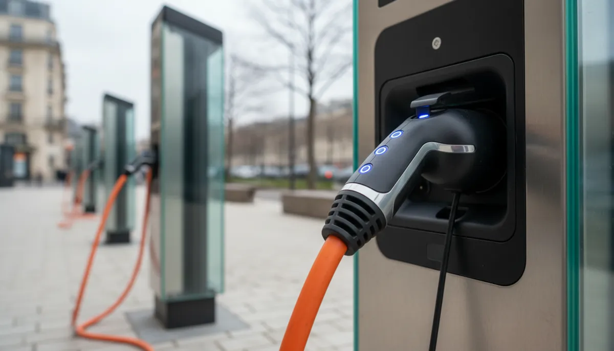 Illustration mobilite ev : borne de recharge