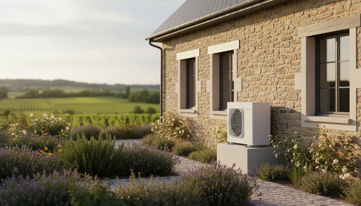 Installation de pompe à chaleur sur une maison française — aides pac air eau 2026