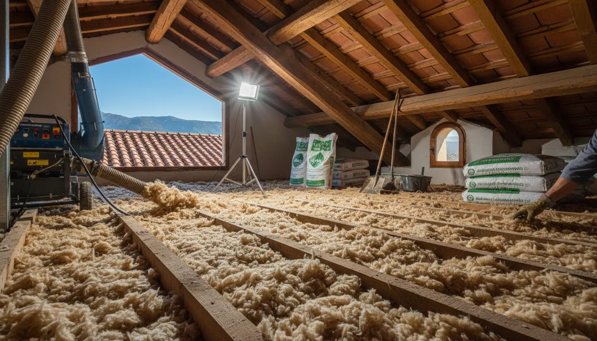 Ilustración aislamiento de buhardilla: aislamiento subvencionado buhardilla en 2026