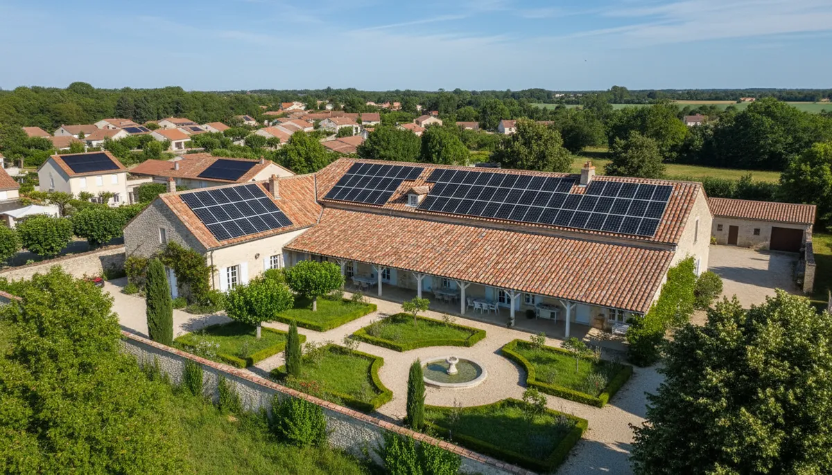 Installation de panneaux solaires sur une maison française — centrale photovoltaique