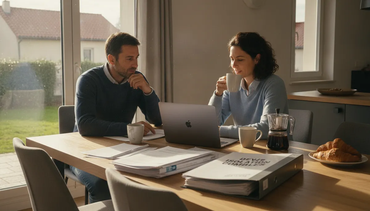 Installation de rénovation énergétique sur une maison française — devis isolation combles