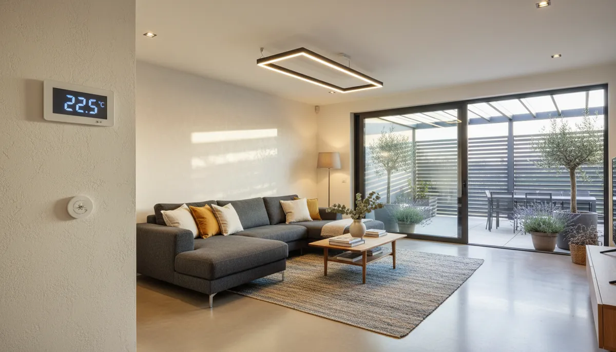 Illustration pompe à chaleur : Pergola solaire en 2026