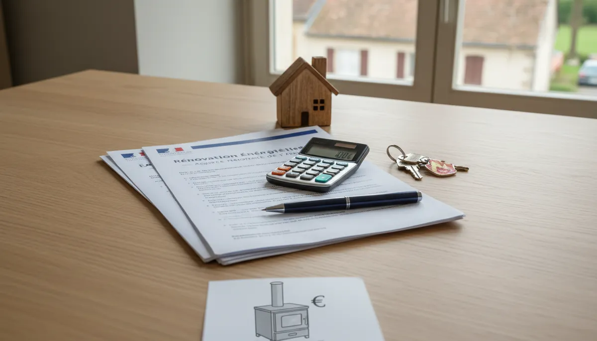 Illustration rénovation énergétique : poele a granulés 1 euro en 2026