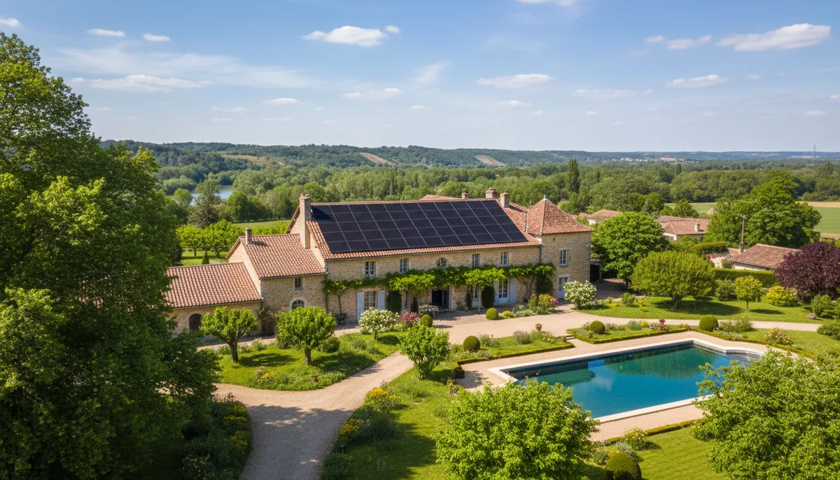 Installation de panneaux solaires sur une maison française — Prime panneaux solaires