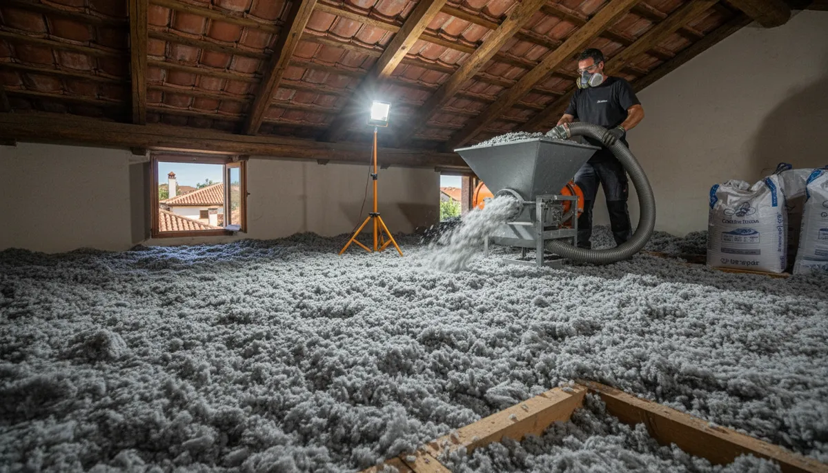 Ilustración aislamiento de buhardilla: subvención aislamiento térmico en 2026